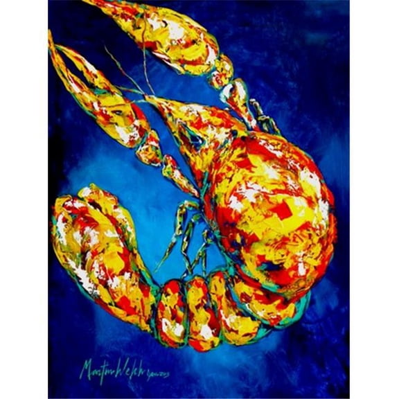 Big Boy On Blue Crawfish Flag Garden Size