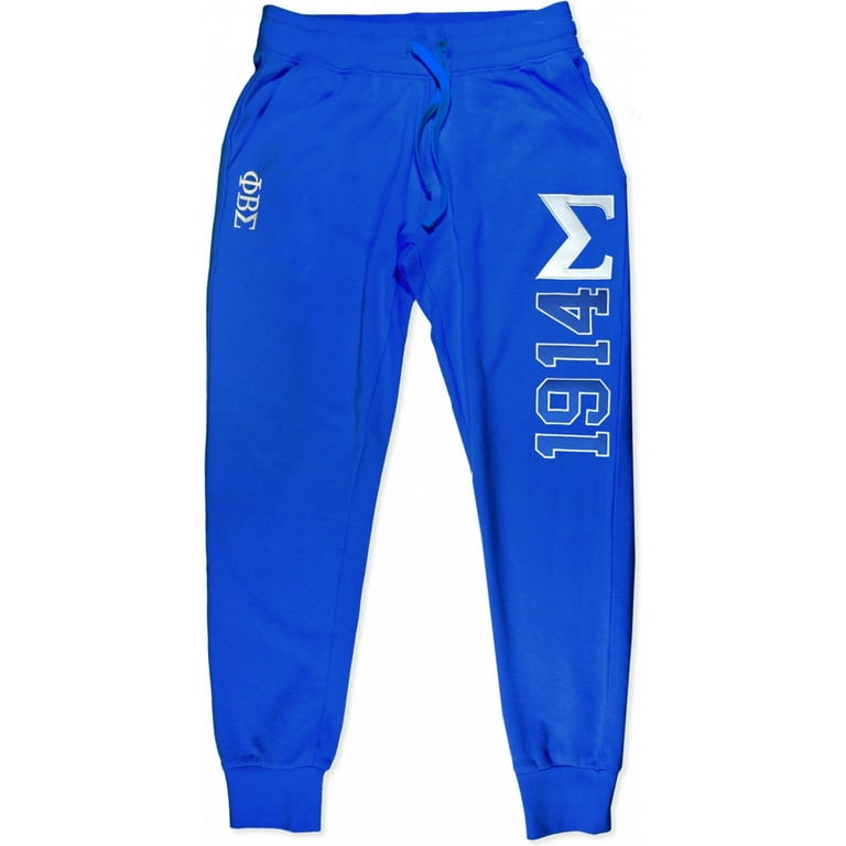 Blue XL] Phi S2 Jogger Beta Sigma Boy [Royal Sweatpants 9 Big - Mens Divine
