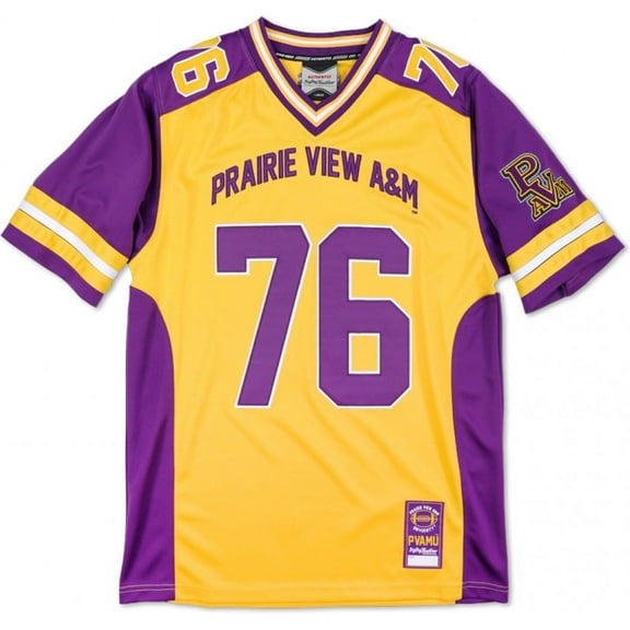 Big Boy Prairie View A&M Panthers S13 Mens Football Jersey [Gold - 2XL]