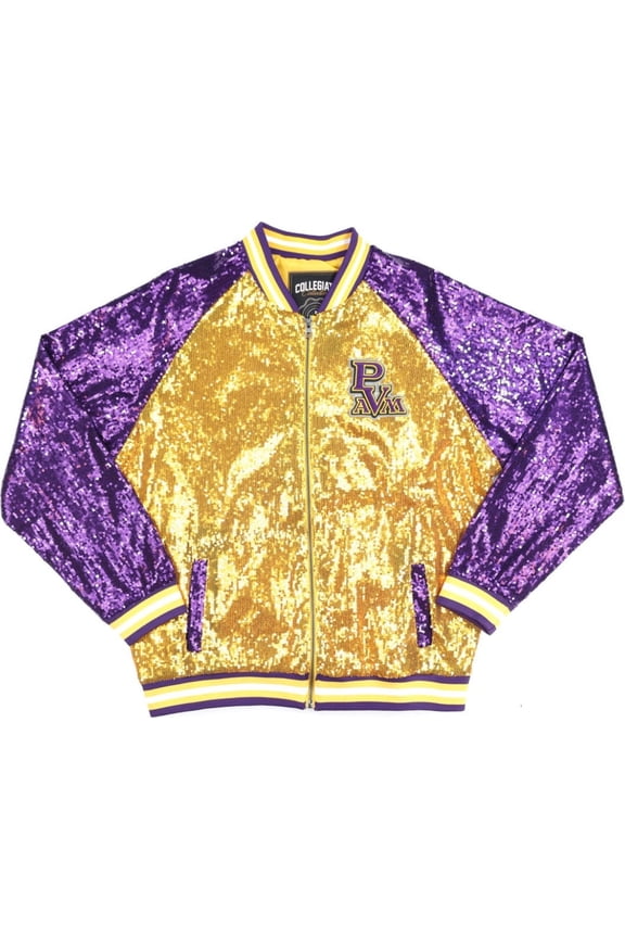 Prairie View A&M Panthers S4 Ladies Sequins Jacket [Gold - 2XL]