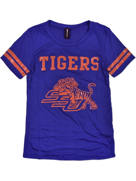 Savannah State Tigers Ladies Jersey Tee [Royal Blue - L]