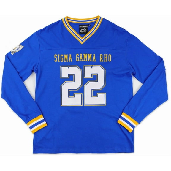 Big Boy Sigma Gamma Rho Divine 9 S1 Long Sleeve Jersey [Long Sleeve - Royal Blue - S]