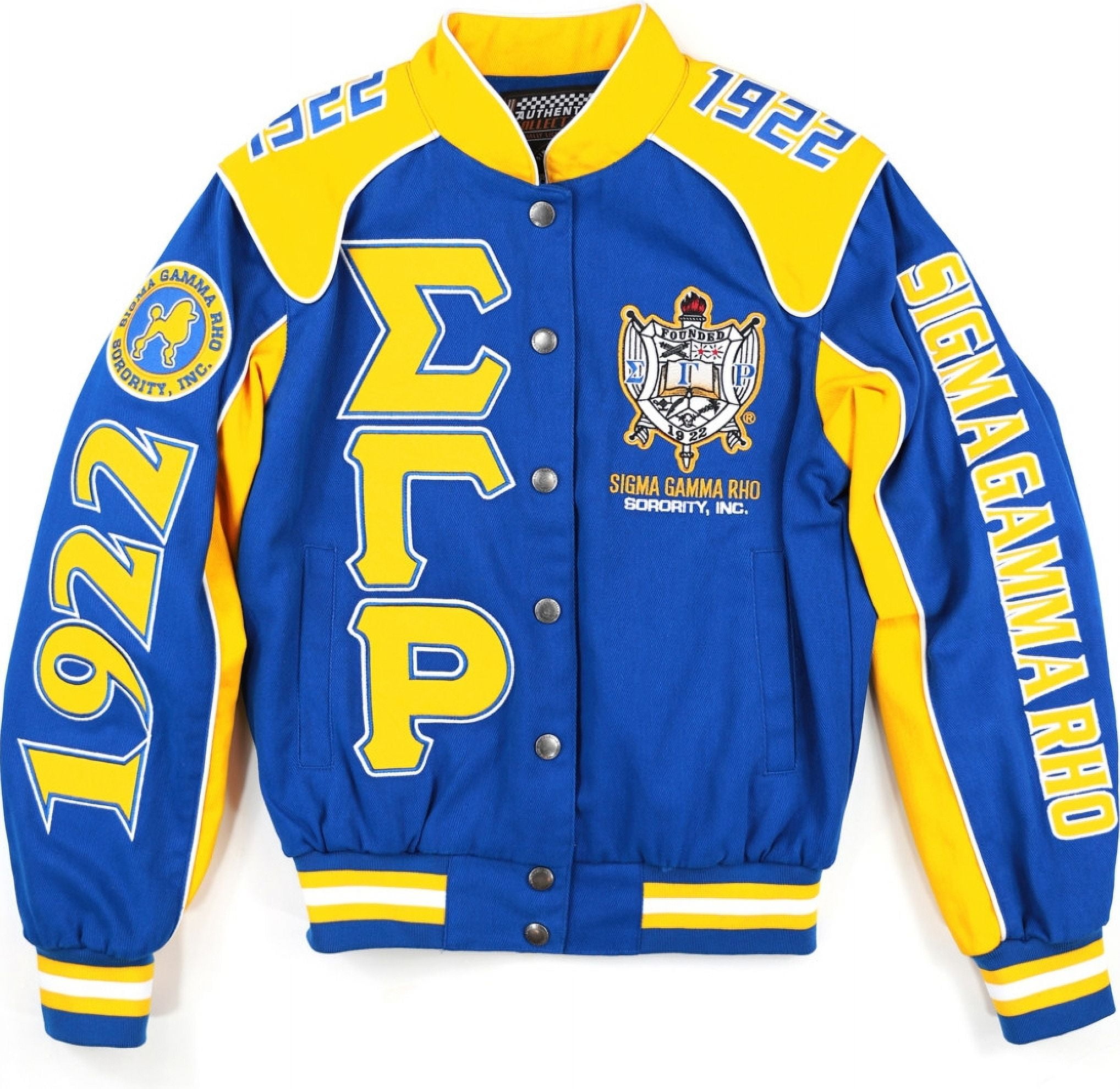 Big Ragu Jacket Big Boy Sigma Gamma Rho Divine 9 S12 Racing Twill Jacket [Royal Blue ...