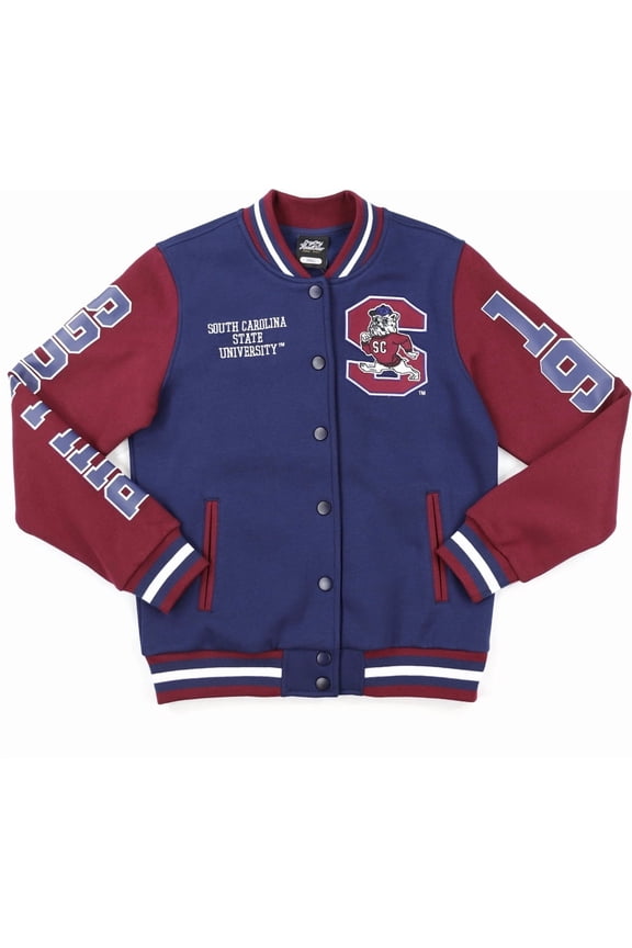 South Carolina State Bulldogs S6 Womens Fleece Jacket [Navy Blue - S]