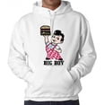 thumbnail image 1 of Big Boy Standing Men White Hoodie NEW Size  2XL, Male XX-Large, 1 of 2