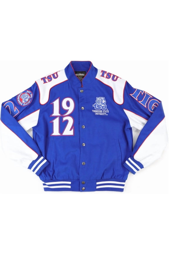 Tennessee State Tigers S12 Racing Twill Adult Jacket [Royal Blue - 4XL]