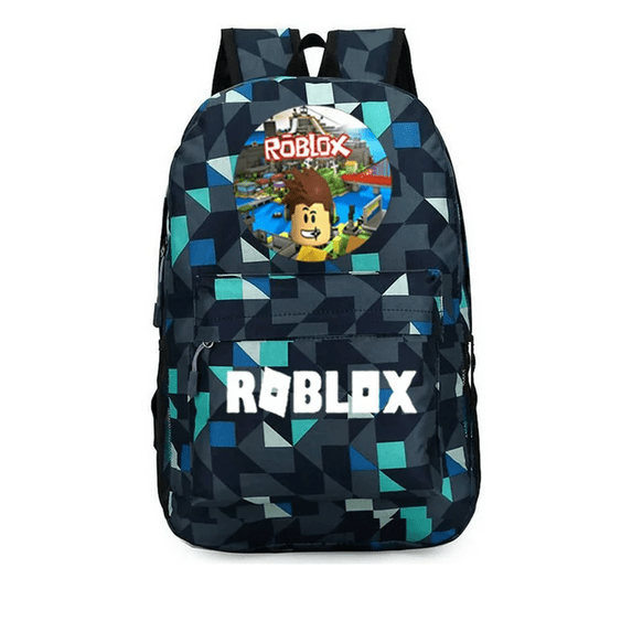 Big Boy Unisex Backpack Roblox Printed Polyester, Blue & Black
