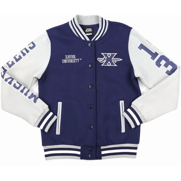 Big Boy Xavier Musketeers S6 Womens Fleece Jacket [Navy Blue - M]