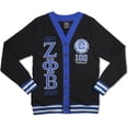 thumbnail image 1 of Big Boy Zeta Phi Beta Centennial Divine 9 S10 Light Weight Ladies Cardigan [Black - S], 1 of 2
