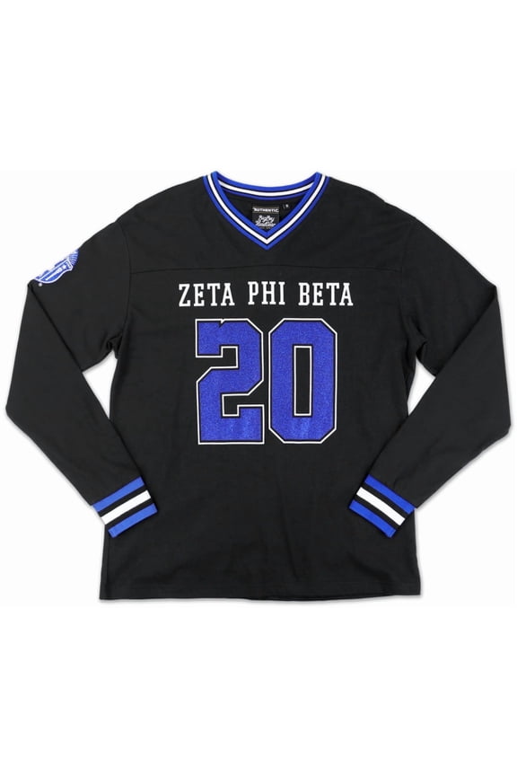 Zeta Phi Beta Divine 9 S1 Long Sleeve Jersey [Long Sleeve - Black - XL]