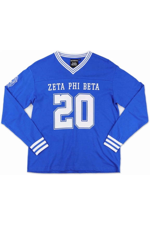 Zeta Phi Beta Divine 9 S1 Long Sleeve Jersey [Long Sleeve - Royal Blue - L]