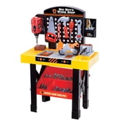 World Tech Toys Big Boys Work Shop 54-Piece Tool Bench Set, Kids Tool Set with Drill Press