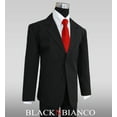thumbnail image 1 of Big Boys Black Suit with Vibrant Red Long Neck Tie, 1 of 4