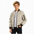 thumbnail image 1 of 8-9 Years Big Boys Bomber Jacket Zip Up Lightweight Flight Coat Casual Outerwear, 1 of 7