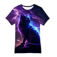 thumbnail image 1 of Big Boys Casual Printing T Shirts Round Neck Short Sleeve Tee Tops Dark ,9-12Y, 1 of 2