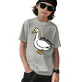 thumbnail image 1 of Big Boys Cool, Lightweight Tops Silly Goose Print Engaging Visuals, Casual Short Sleeve T-Shirts For Summer Outdoor, 1 of 9