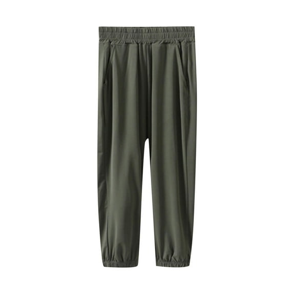 Big Boys Dress Pants Kids Baseball PantsBoy's Summer Solid Color Loose Thin Breathable Pants Elastic Sports Pants Mosquito Proof Pants Casual Outerwear Pants Air-Conditioned Pants