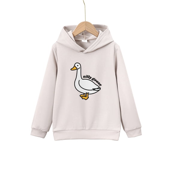 Big Boys Fall Winter Tops Silly Goose Print Casual Long Sleeve Hoodies Sweatshirt For Outdoor
