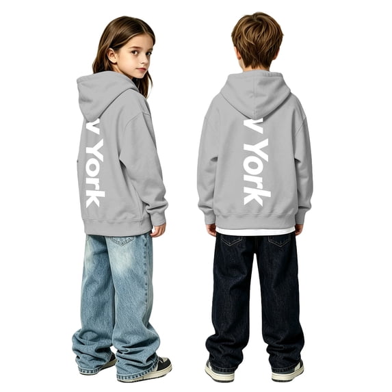 Big Boys Fashion Hoodie Sweatshirts with Large City Name Print Long Sleeve Sweatshirt Casual Fall Pullovers Size 9-10T,Green