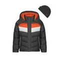 thumbnail image 1 of Big Boys Hooded Puffer Jacket Coat with Beanie, All-Weather, 1 of 1