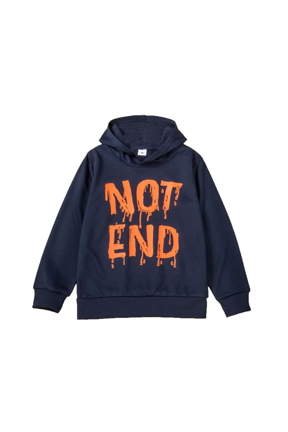 Big Boys Hoodies Street Dance Knit Pullover Sweatshirt With Reflective Print Long Sleeve Wear Kids Clothing Dark Blue Size 8-9T
