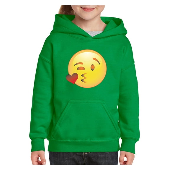 Big Boys Hoodies and Sweatshirts - Emoji Winky Face