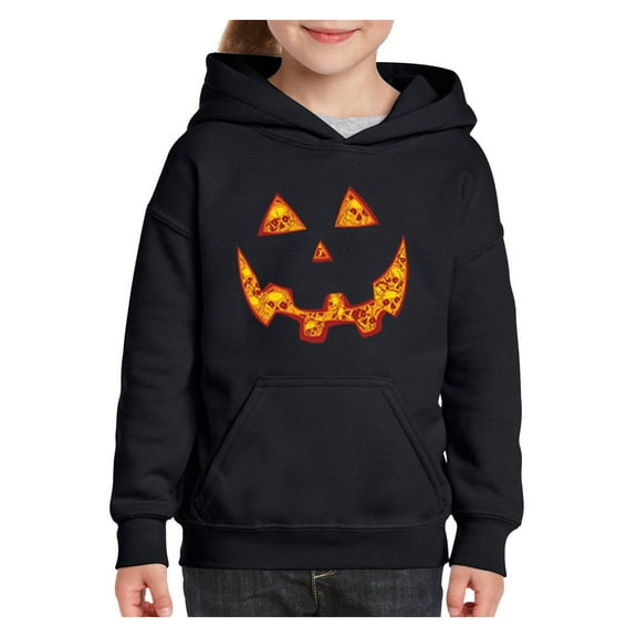 Big Boys Hoodies and Sweatshirts - Halloween Costume Pumpkin Face