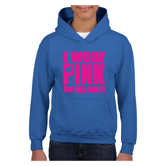 Big Boys Hoodies and Sweatshirts - I Wear Pink For My Mom