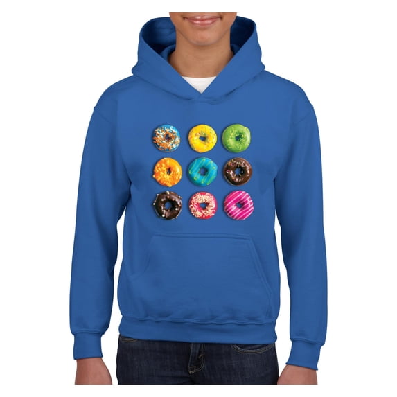 Big Boys Hoodies and Sweatshirts - Love Food Donuts Doughnuts