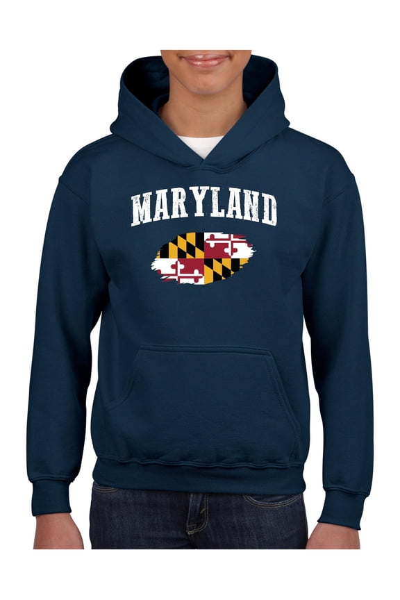Big Boys Hoodies and Sweatshirts - Maryland Flag
