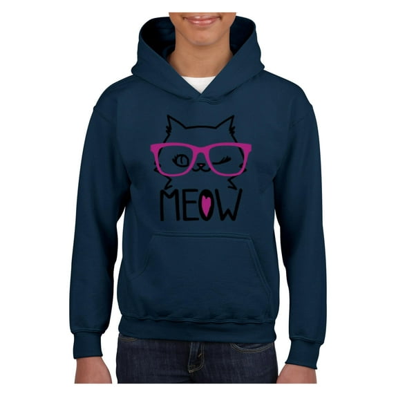 Big Boys Hoodies and Sweatshirts - Meow Cute Cat Kitty