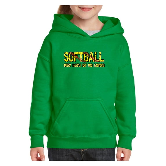 Big Boys Hoodies and Sweatshirts - Softball Play Hard or Go Home