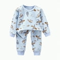 thumbnail image 1 of Big Boys Kid Outfits Pants Set Girl Fall Winter Letter Print Long Sleeve Stretch 6M 1T 2T 3T 4T 5T Top and Pajamas 2 Pcs, 1 of 6