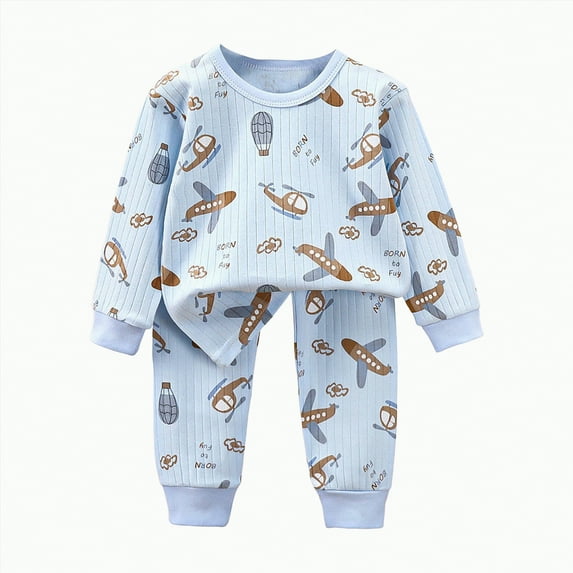 Big Boys Kid Outfits Pants Set Girl Fall Winter Letter Print Long Sleeve Stretch 6M 1T 2T 3T 4T 5T Top and Pajamas 2 Pcs