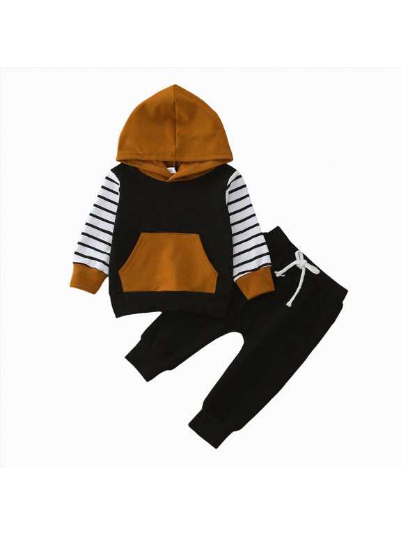 Big Boys Kid Outfits Pants Set Little Spring Fall Long Sleeve 6 12 18 24 Months 2PCS