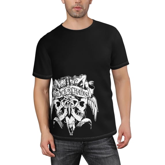 Big Boys T Shirt Round Neck Short Sleeve Clothing for Ali.ce Cha.ins Tee,Fitness T Shirt Large
