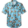 thumbnail image 1 of Big Boys T Shirts Short Sleeve Beach Graphic Print Lapel Collar Graphic Children Boys Clothes for Summer Size 12-13T, 1 of 3