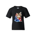thumbnail image 1 of Big Boys T-Shirts and Tank Tops - American Flag 4th of July Kitty, 1 of 5
