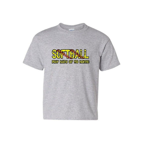 Big Boys T-Shirts and Tank Tops - Softball Play Hard or Go Home
