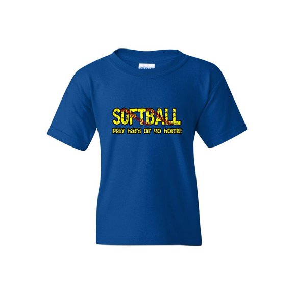 Big Boys T-Shirts and Tank Tops - Softball Play Hard or Go Home