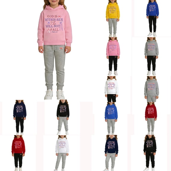 Big Boys Tracksuit Hooded Long Sleeve Sweatpant Jogger Set Loose Fit Hoodie Sets 2 Pieces Sweat Suits for Boys Back To School