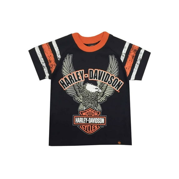 Big Boys' Up-Wing Eagle Raglan Jersey Tee, Black 1090565