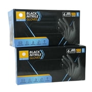 Big Bright Black Nitrile Gloves, 6 mil, Large