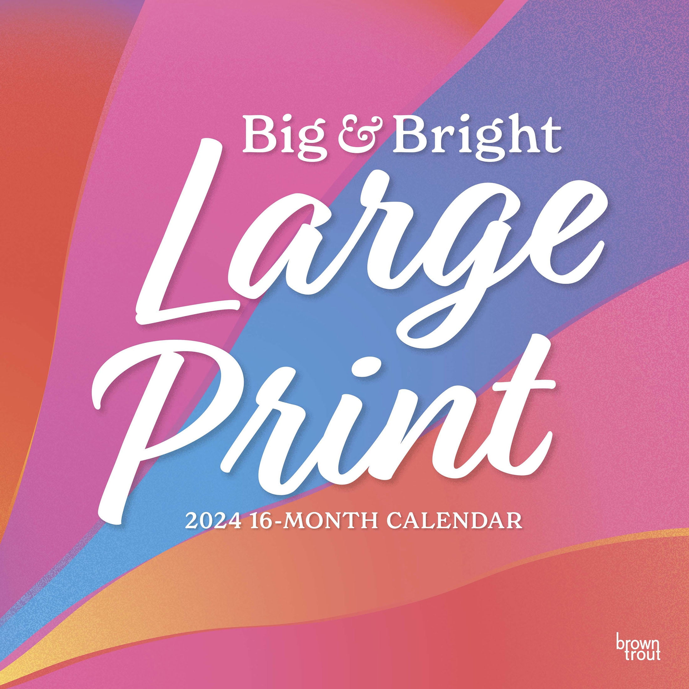 Big & Bright Large Print 2024 12x24" (Hanging) Wall Calendar Matte