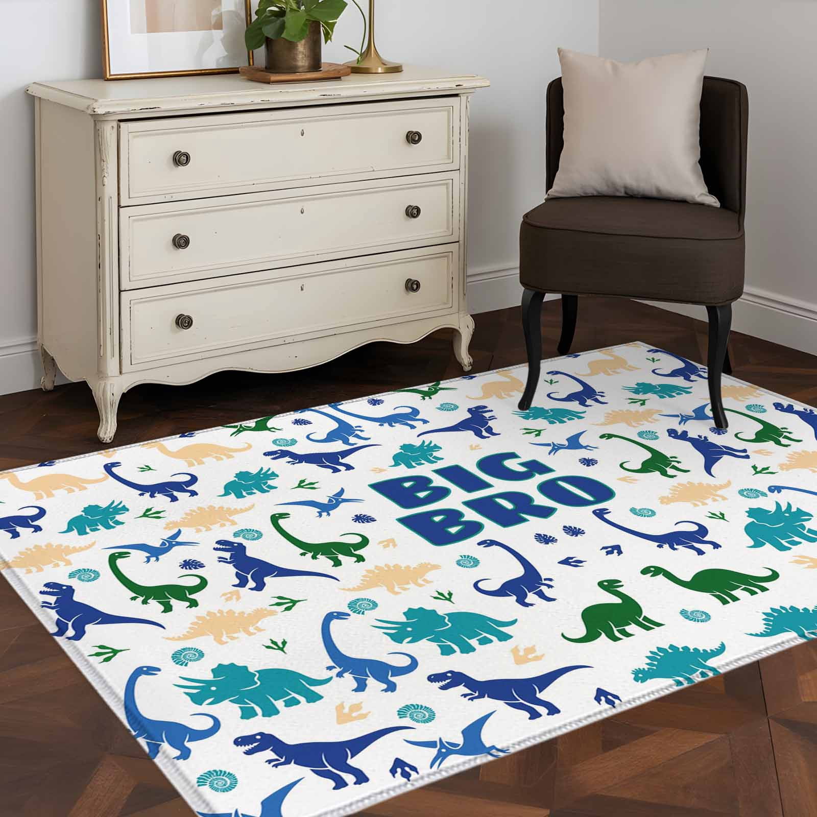 Big Bro 4x6 Rug for Dining Table for 4 People Under Table, Cartoon ...
