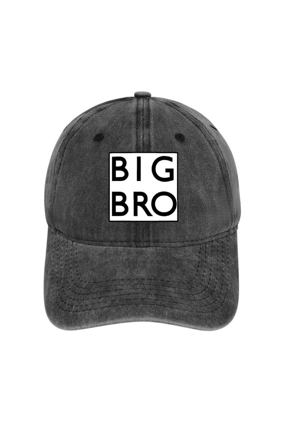 Big Bro Charcoal Baseball Cap for Men Women, Adjustable Snapback Hats Cotton Hat