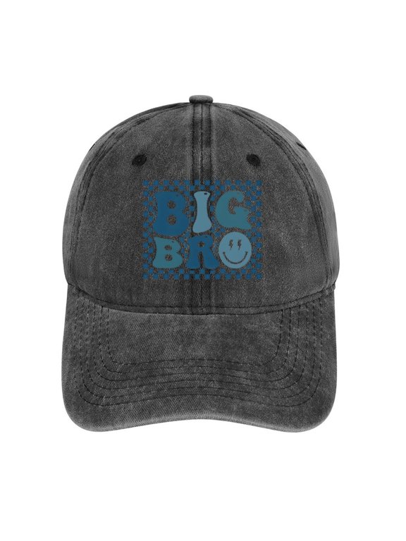 Big Bro Charcoal Baseball Cap for Men Women, Adjustable Snapback Hats Cotton Hat