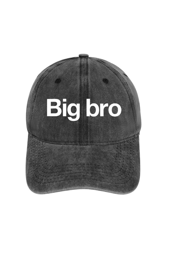 Big Bro Charcoal Baseball Cap for Men Women, Adjustable Snapback Hats Cotton Hat