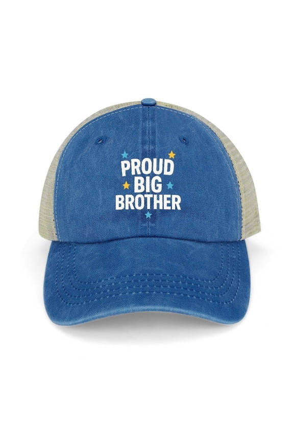 Big Bro Dark Blue Baseball Cap for Men Women, Adjustable Snapback Hats Trucker Hat