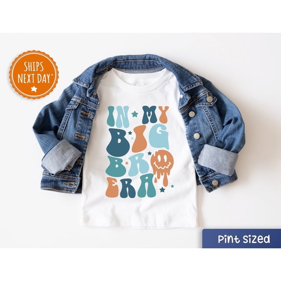 In My Big Bro Era Kids Shirt, Cute Big Brother Toddler Shirt, Retro Big Brother Baseball Tee, Big Bro Gift TODDLER SHORT SLEEVE TEE BELLA CANVAS 3001T